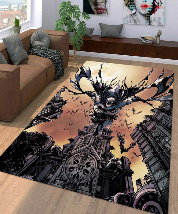 batman pose comic Living room carpet rugs