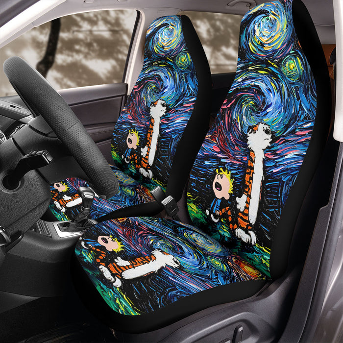 Calvin and Hobbes Starry Night Car Seat Covers