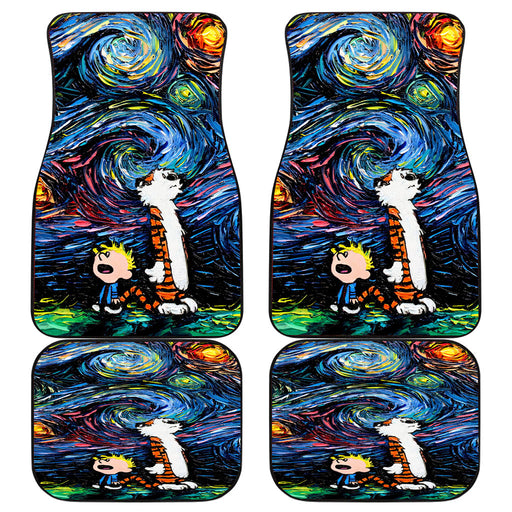 Calvin and Hobbes Starry Night Car floor mats Universal fit