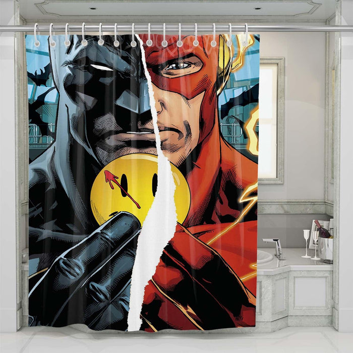 batman the flash the button shower curtains