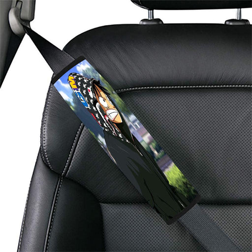 bathing ape luffy style streetwear Car seat belt cover - Grovycase