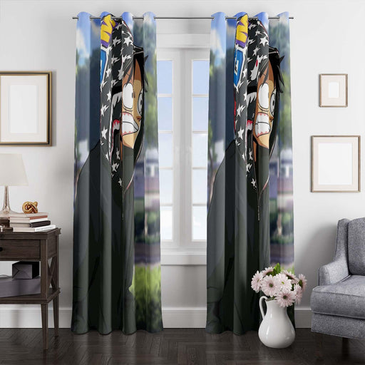 bathing ape luffy style streetwear window Curtain