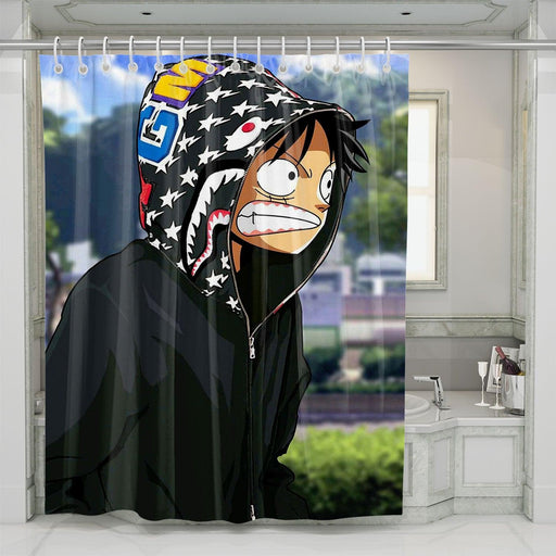 bathing ape luffy style streetwear shower curtains