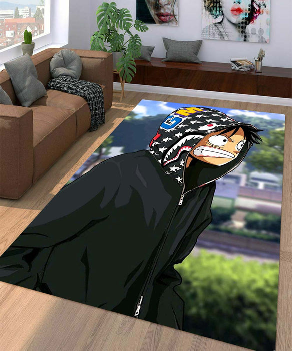 bathing ape luffy style streetwear Living room carpet rugs