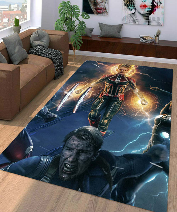 battle captain marvel Living room carpet rugs