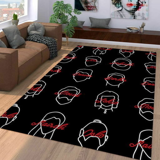 berlin tokio denver and squad Living room carpet rugs