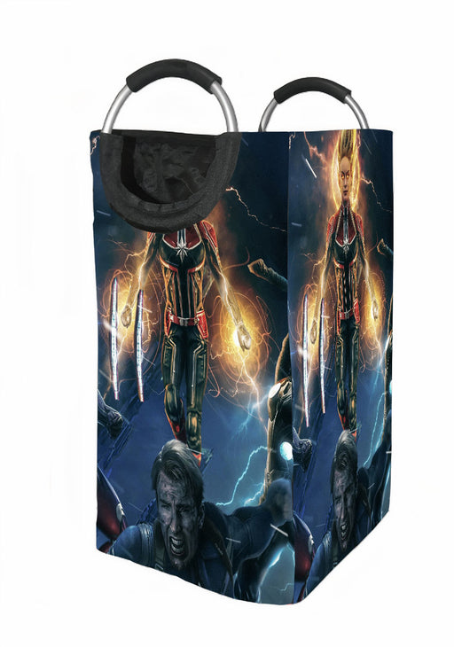 battle captain marvel Laundry Hamper | Laundry Basket