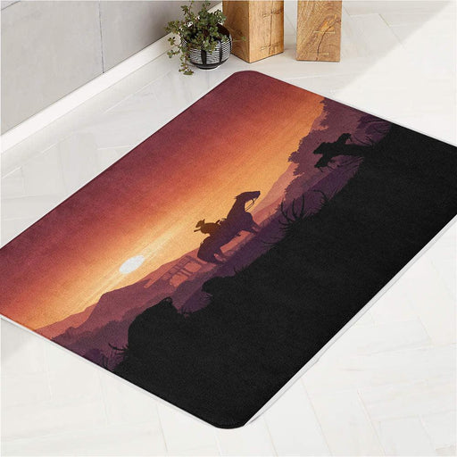 beautiful landscape red dead redemption 2 bath rugs