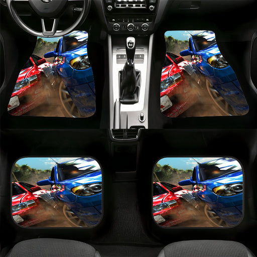 battle of car racing moment Car floor mats Universal fit