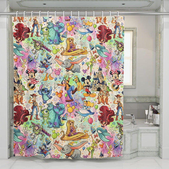 best character from disney animation shower curtains