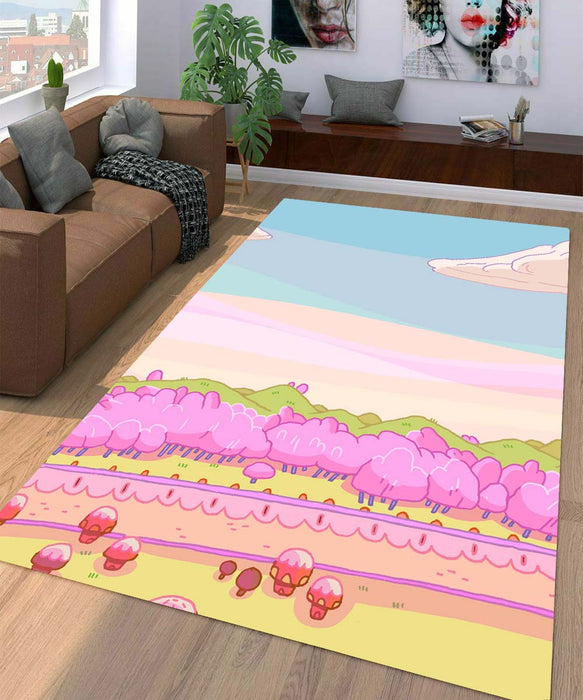 beautiful place adventure time Living room carpet rugs