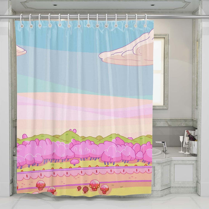 beautiful place adventure time shower curtains