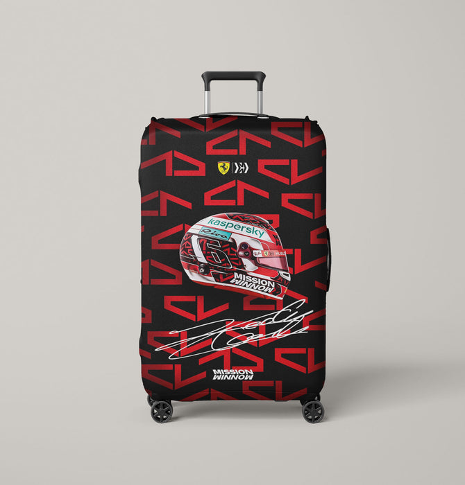 charles leclerc ferrari Luggage Cover | suitcase