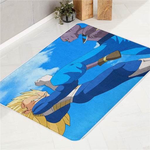 beerus vs vegeta in the sky bath rugs