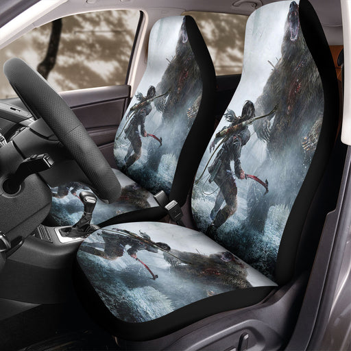 bear killed by lara from tomb raider Car Seat Covers