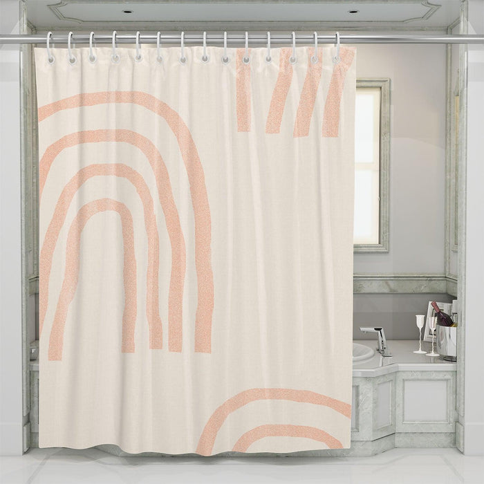 big rainbow sign monochromatic shower curtains