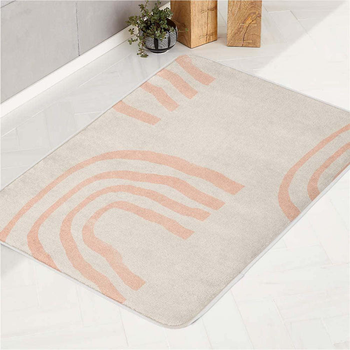 big rainbow sign monochromatic bath rugs