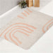 big rainbow sign monochromatic bath rugs