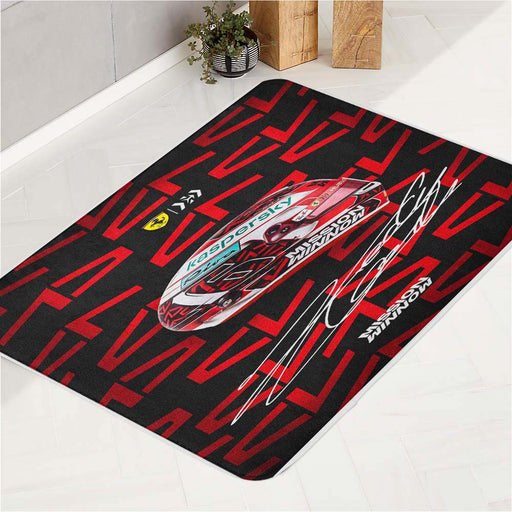 Charles Leclerc ferrari bath rugs