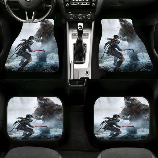 bear killed by lara from tomb raider Car floor mats Universal fit