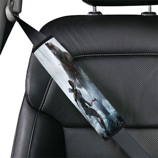 bear killed by lara from tomb raider Car seat belt cover - Grovycase