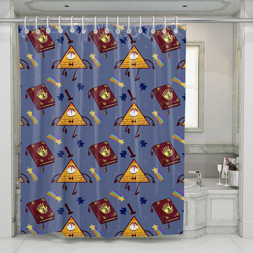 bill cipher demon gravity falls shower curtains