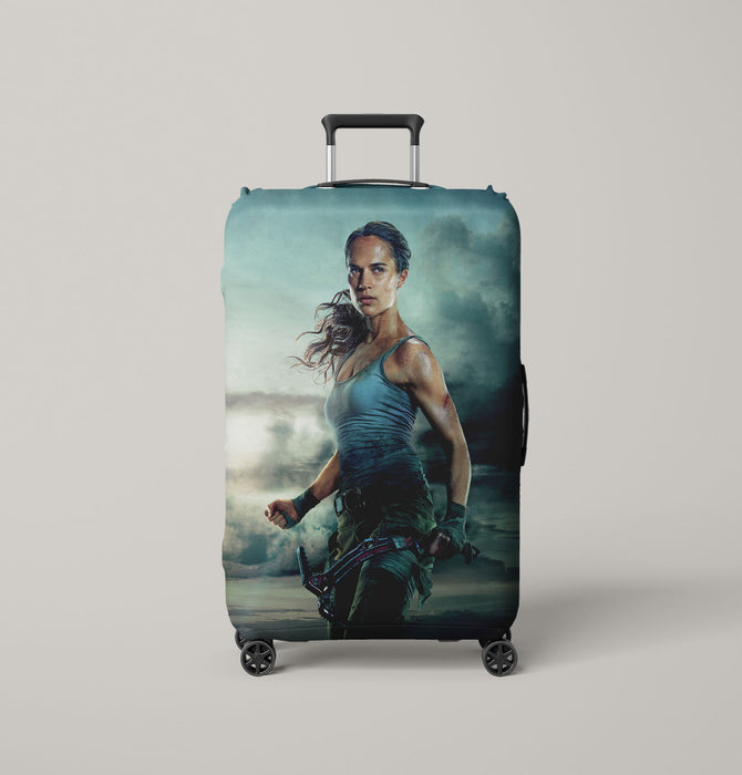 beautiful new lara croft for tomb raider Luggage Covers | Suitcase