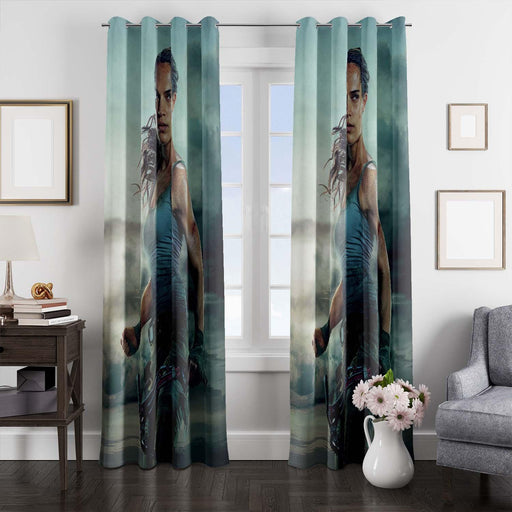 beautiful new lara croft for tomb raider window Curtain