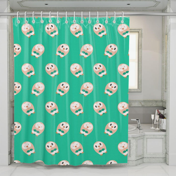 bird species of pokemon green shower curtains