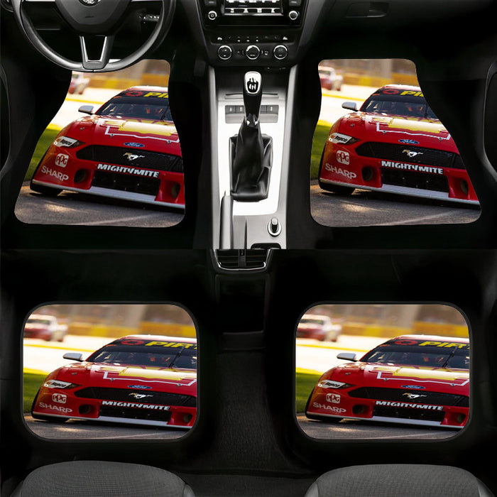 beautiful red car racing test drive Car floor mats Universal fit