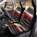 beautiful red car racing test drive Car Seat Covers