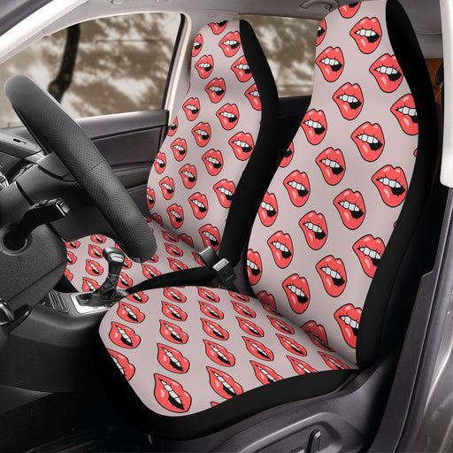 bite your red lips iconic Car Seat Covers