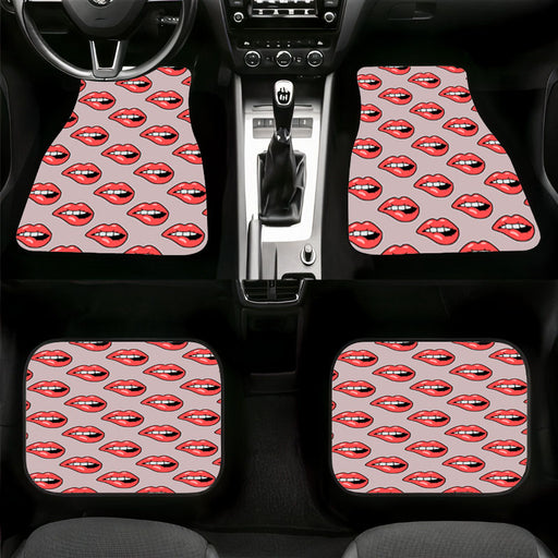 bite your red lips iconic Car floor mats Universal fit