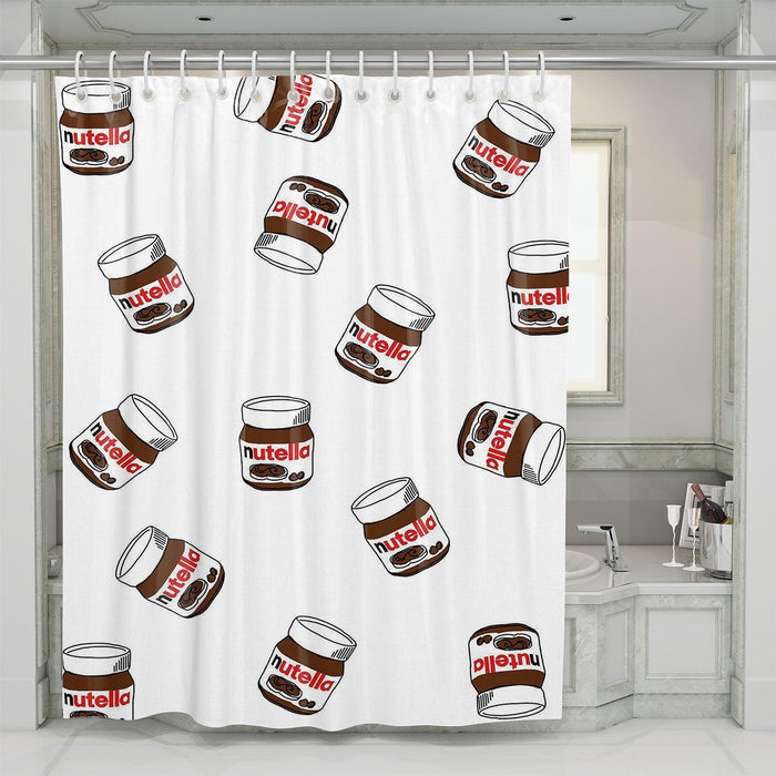 bittersweet nutella chocolate shower curtains