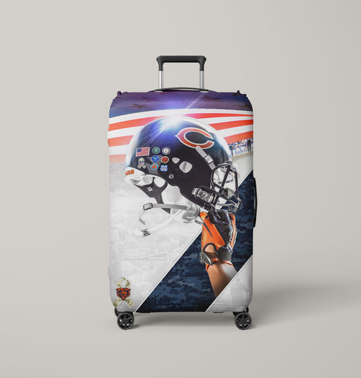 chicago bears 4 Luggage Cover | suitcase