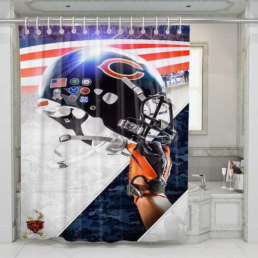 chicago bears 4 shower curtains