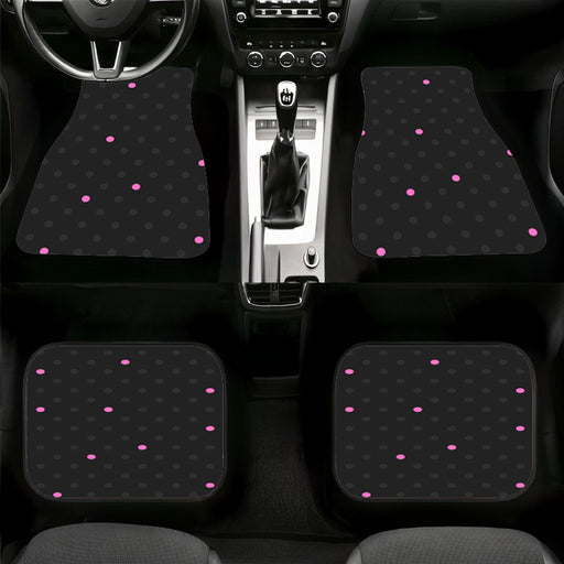 black and pink dots theme Car floor mats Universal fit