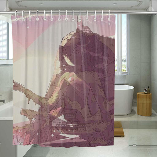 black and white adventure time shower curtains