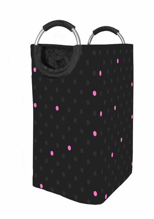 black and pink dots theme Laundry Hamper | Laundry Basket
