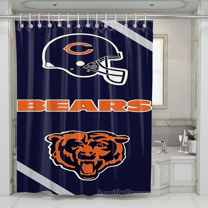 chicago bears logo shower curtains