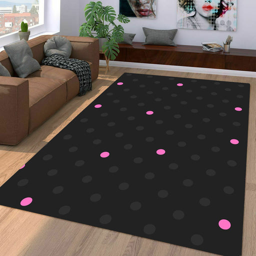 black and pink dots theme Living room carpet rugs