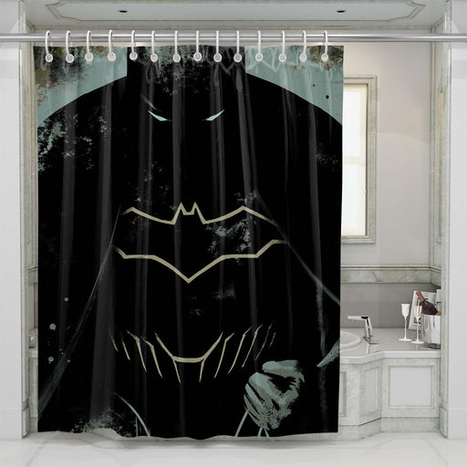 black and white batman shower curtains