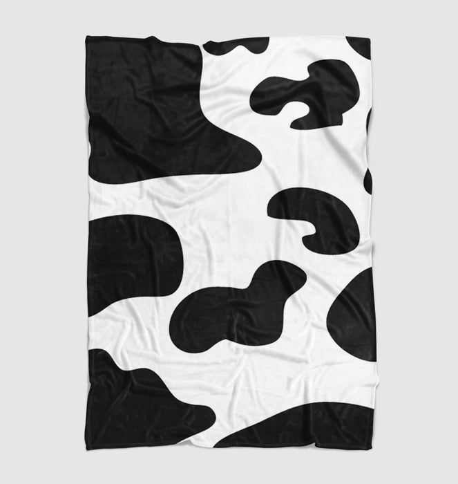 black and white cow pattern Ultra soft fleece blanket