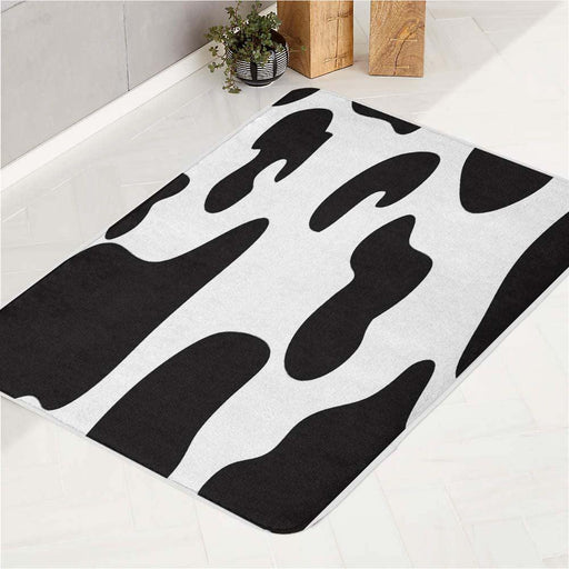 black and white cow pattern bath rugs