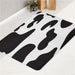 black and white cow pattern bath rugs