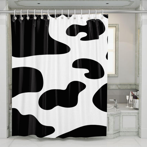 black and white cow pattern shower curtains