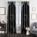 black and white batman window curtains