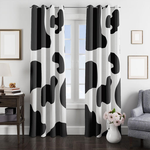 black and white cow pattern window Curtain