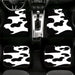 black and white cow pattern Car floor mats Universal fit