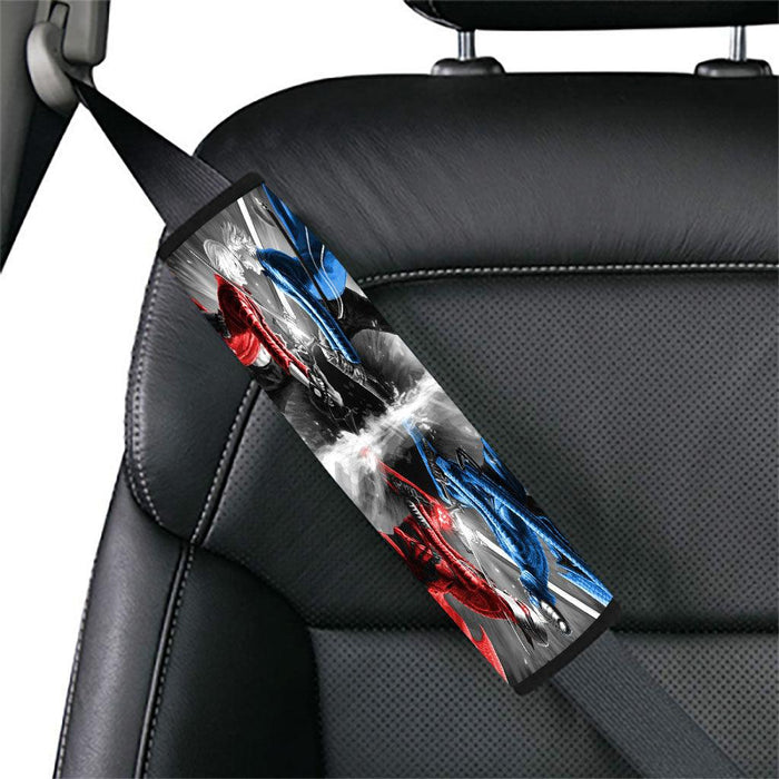 black and white dog Car seat belt cover